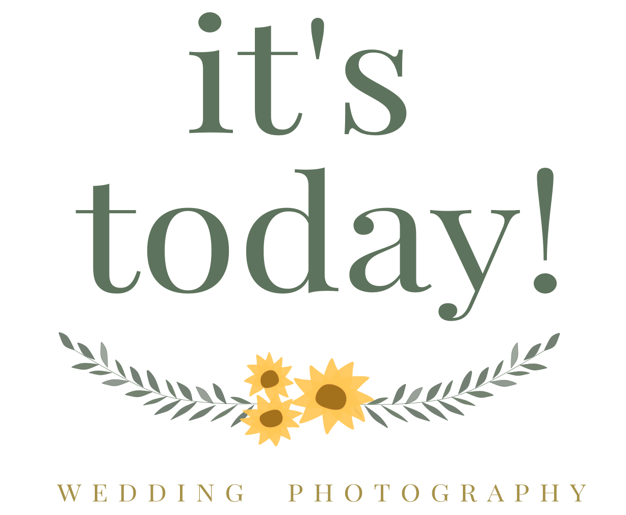 It’s today! wedding photography